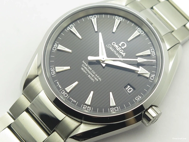 0312 Aqua Terra 150M SS VSF 1:1 Best Edition Black Textured Dial Silver Markers On SS Bracelet A8500 Super Clone Chic 8062